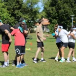Photo d'une équipe pendant l'épreuve à l'aveugle pendant les NVB Games