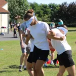 Photo d'une équipe pendant l'épreuve à l'aveugle pendant les NVB Games
