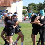 Photo d'une équipe pendant l'épreuve à l'aveugle pendant les NVB Games