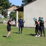 Photo d'une équipe pendant l'épreuve à l'aveugle pendant les NVB Games