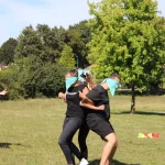 Photo d'une équipe pendant l'épreuve à l'aveugle pendant les NVB Games