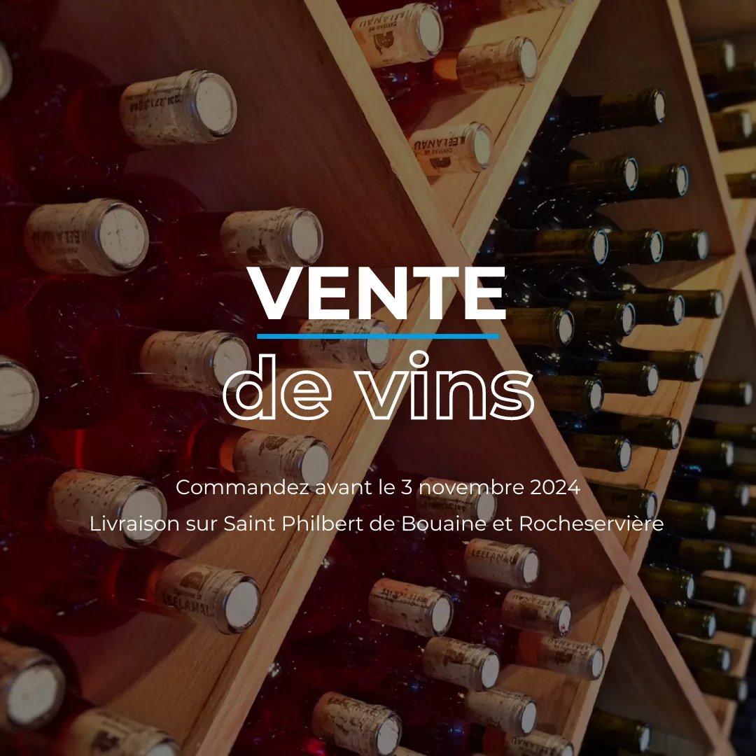 Vente de vins organisée par le NVB