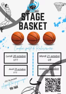 Stages basket octobre 2025 Nord Vendée Basket