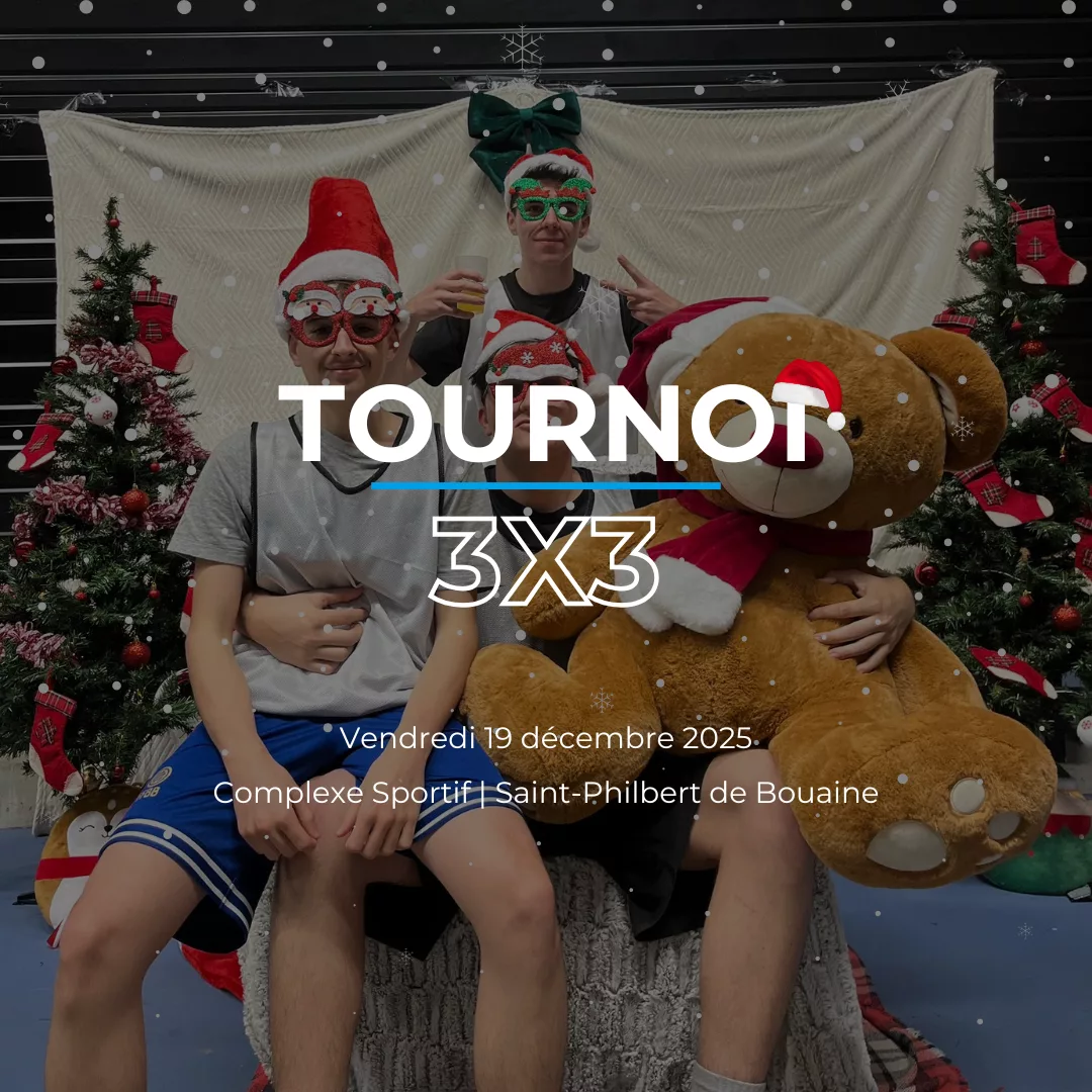 Tournoi 3x3 de Noël 2025 NVB, photo d'équipe