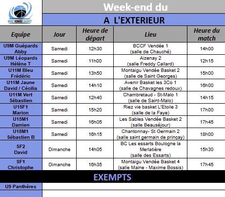 rencontres extérieures 7-8 mars